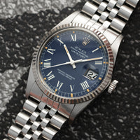 Rolex Datejust Blue Roman Dial Watch Ref. 16014, 1984