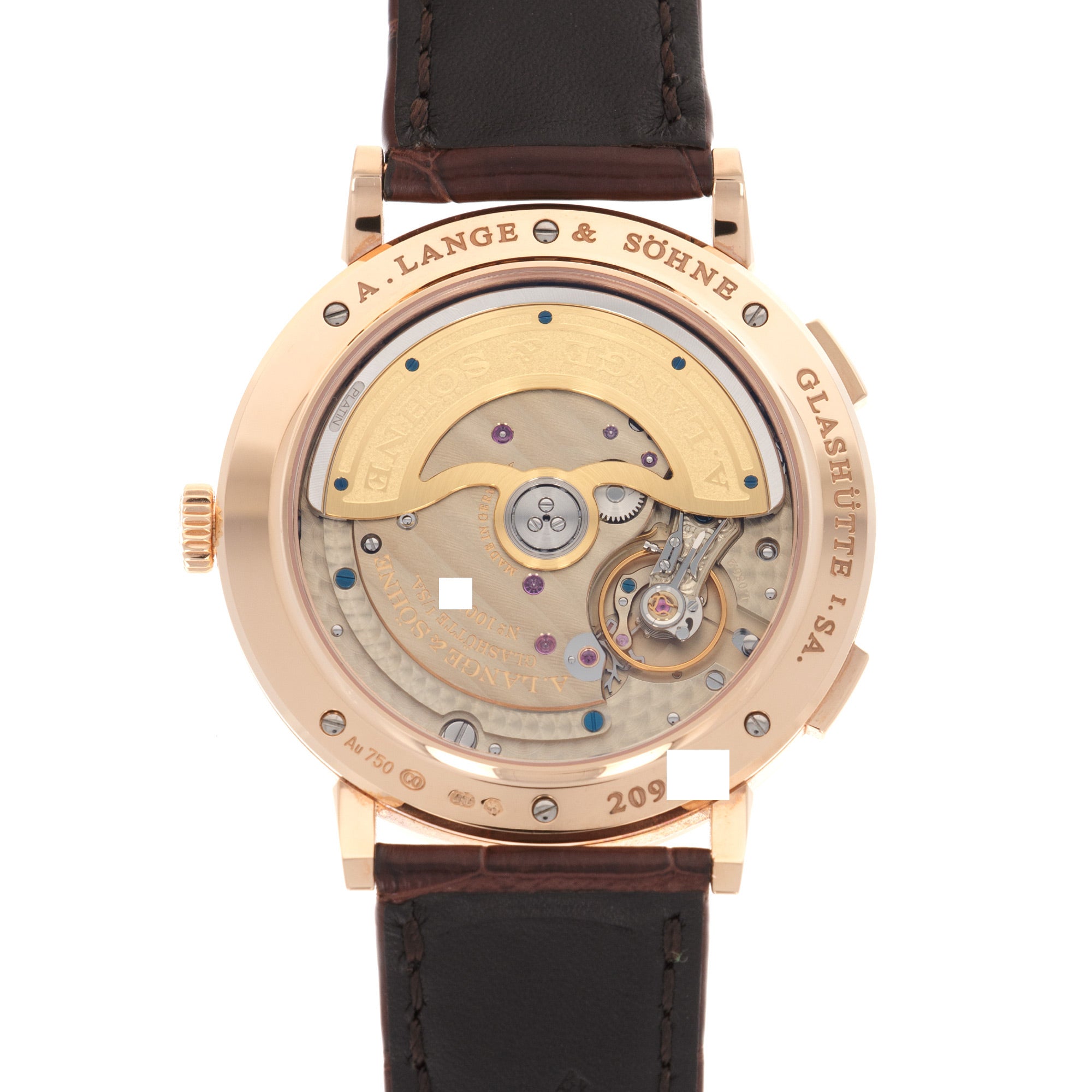 A Lange &amp; Sohne Rose Gold Saxonia Dual Time Watch Ref. 385.032