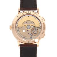 A Lange & Sohne Rose Gold Saxonia Dual Time Watch Ref. 385.032