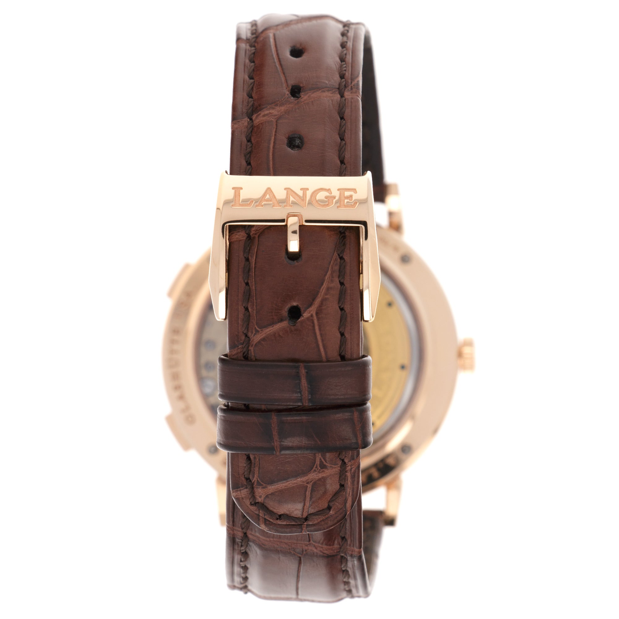 A Lange &amp; Sohne Rose Gold Saxonia Dual Time Watch Ref. 385.032