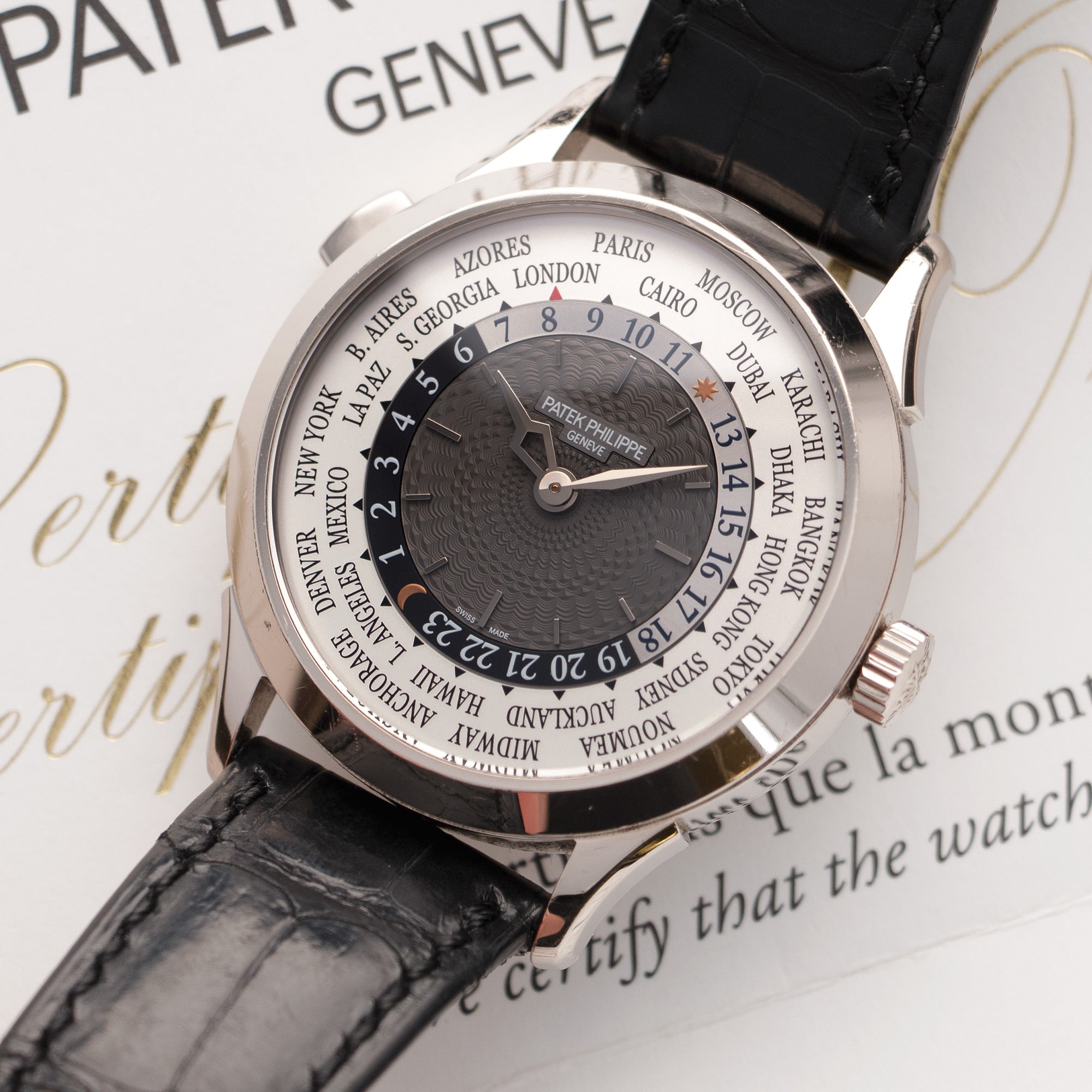 Patek Philippe - Patek Philippe White Gold World Time Watch Ref. 5230 - The Keystone Watches