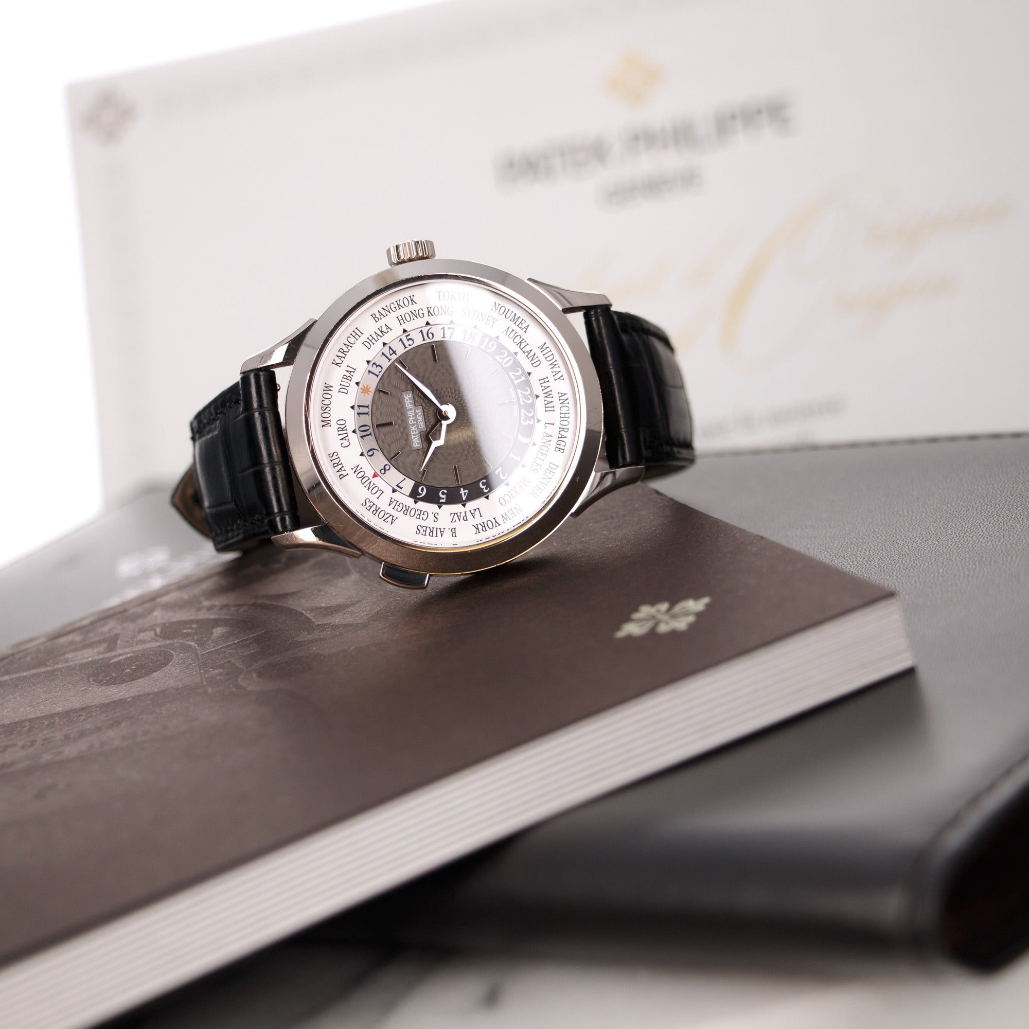 Patek Philippe - Patek Philippe White Gold World Time Watch Ref. 5230 - The Keystone Watches