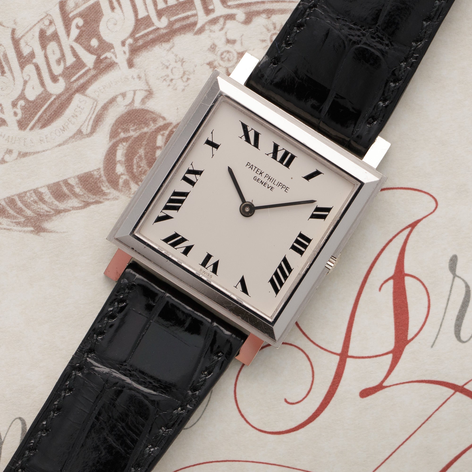 Patek Philippe - Patek Philippe White Gold Square Watch Ref. 3490 - The Keystone Watches