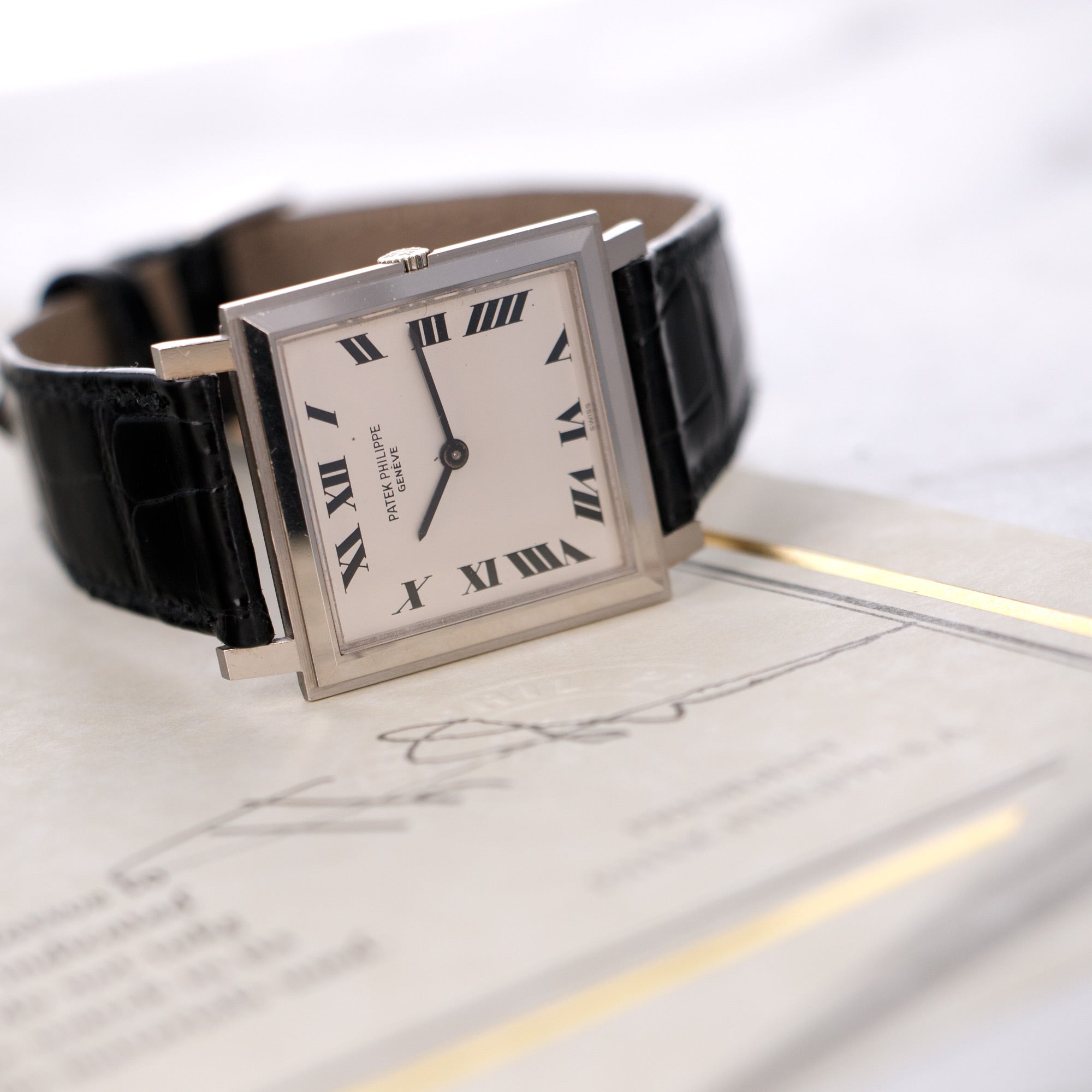 Patek Philippe - Patek Philippe White Gold Square Watch Ref. 3490 - The Keystone Watches