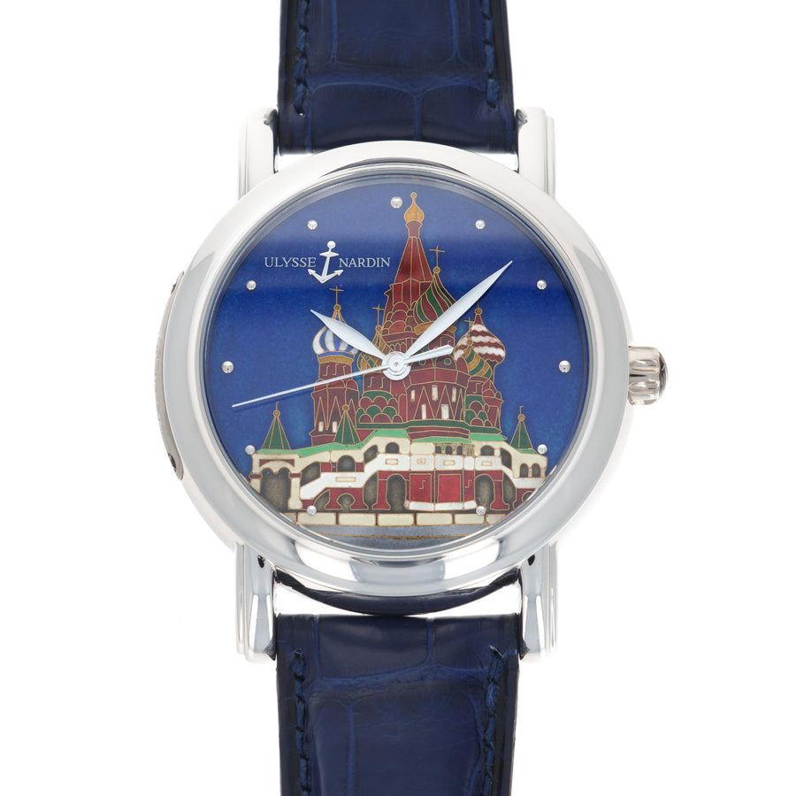Ulysse Nardin Platinum San Marco Kremlin Cloisonne Dial Watch