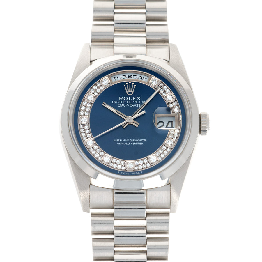 Rolex Platinum Day-Date Diamond Watch Ref. 18206