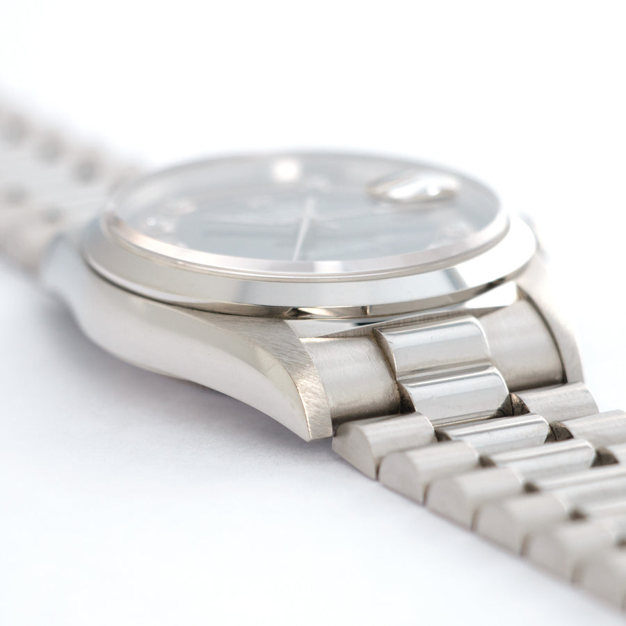 Rolex Platinum Day-Date Diamond Watch Ref. 18206