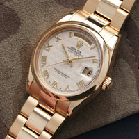 Rolex Yellow Gold Day-Date Pyramid Dial Watch, Ref. 118208