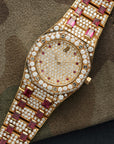 Audemars Piguet - Audemars Piguet Yellow Gold Royal Oak Diamond Ruby Watch - The Keystone Watches