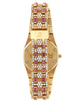 Audemars Piguet - Audemars Piguet Yellow Gold Royal Oak Diamond Ruby Watch - The Keystone Watches