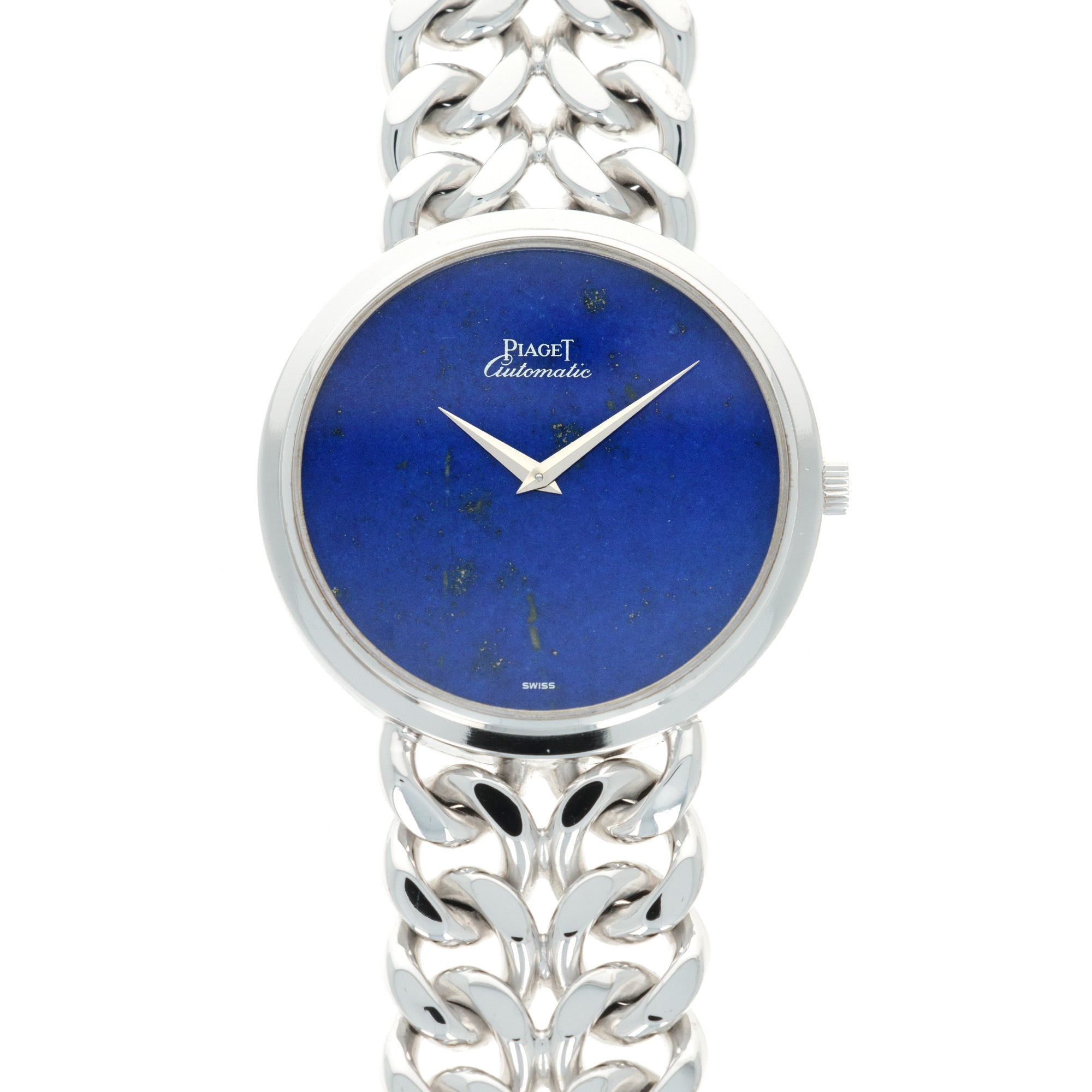 Piaget - Piaget White Gold Lapis Link Bracelet Watch - The Keystone Watches