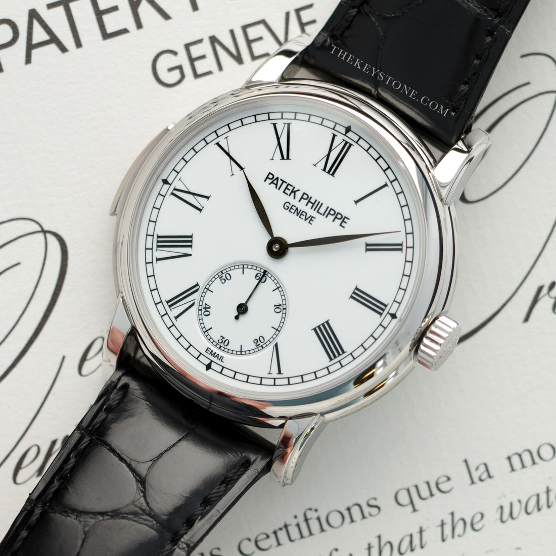 Patek Philippe Platinum Minute Repeater Enamel Dial Watch Ref. 5078