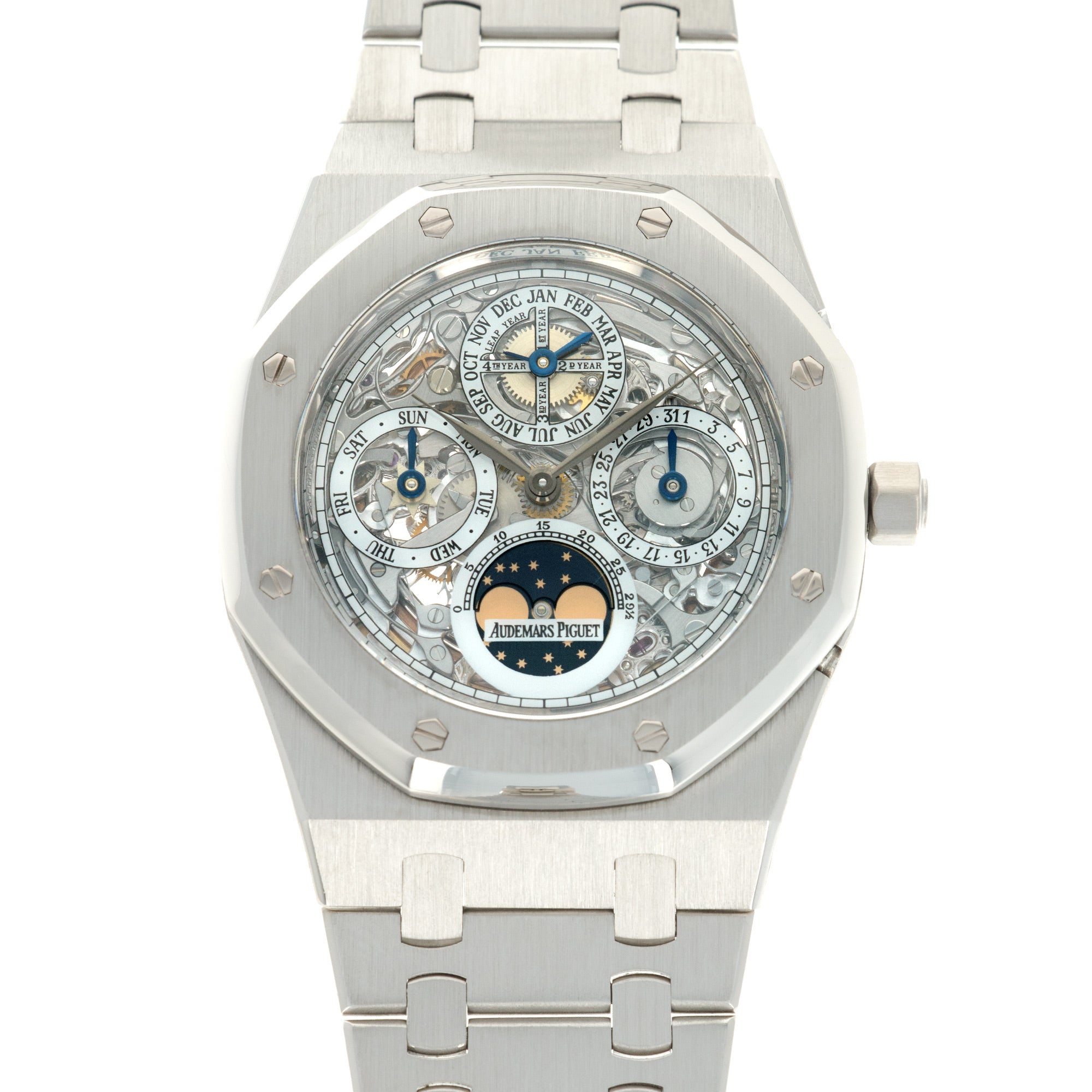 Audemars Piguet - Audemars Piguet Platinum Royal Oak Quantieme Perpetual Skeleton Watch, Ref. 25829PT - The Keystone Watches
