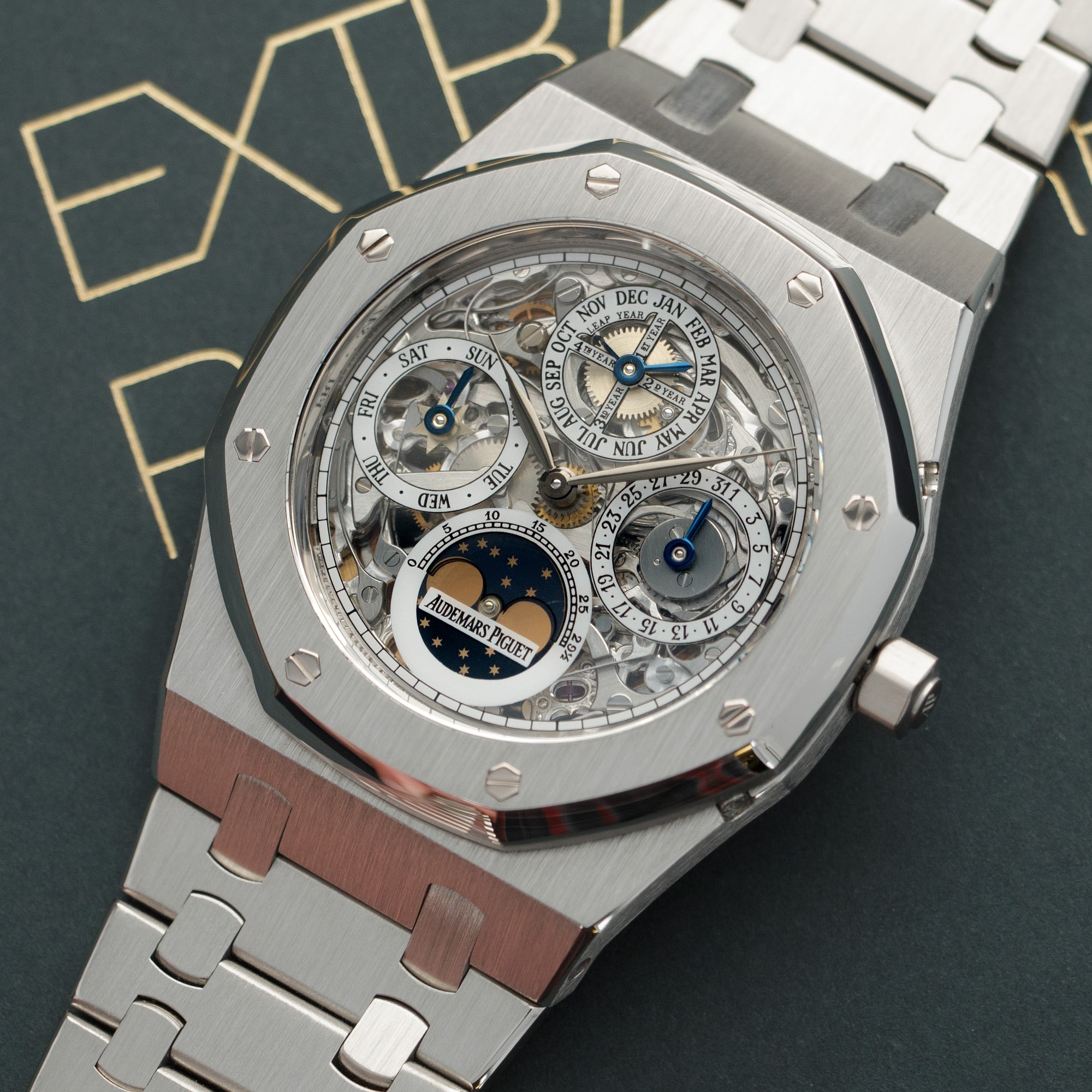 Audemars Piguet - Audemars Piguet Platinum Royal Oak Quantieme Perpetual Skeleton Watch, Ref. 25829PT - The Keystone Watches