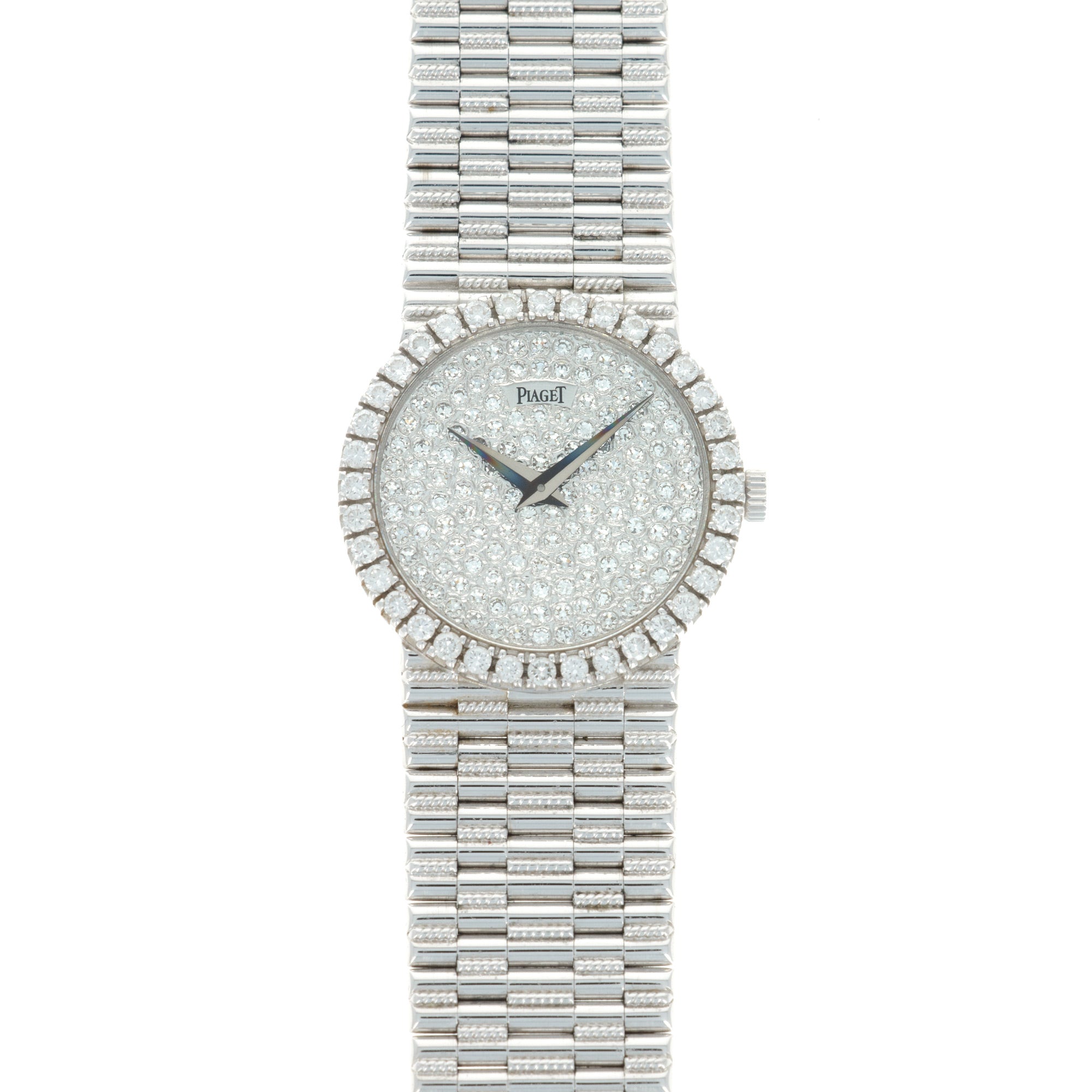 Piaget - Piaget White Gold Pave Diamond Watch, Circa 1980s - The Keystone Watches