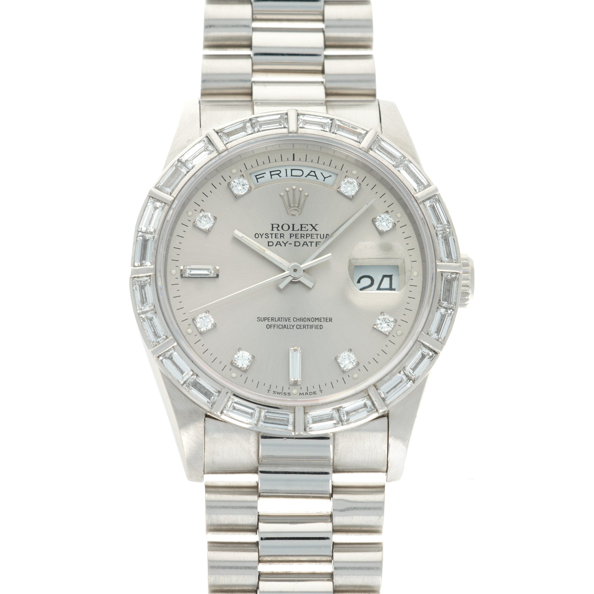 Rolex - Rolex Platinum Day-Date Diamond Watch Ref. 18366 - The Keystone Watches