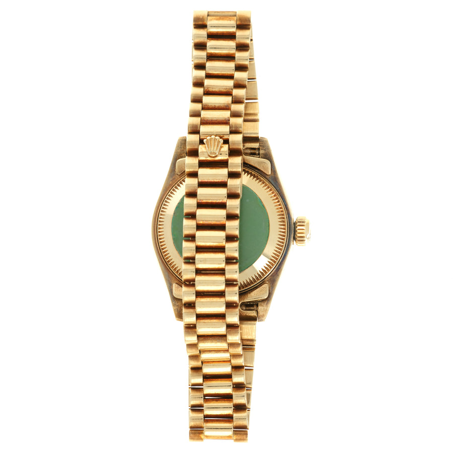 Rolex Yellow Gold Datejust Diamond Sapphire Watch