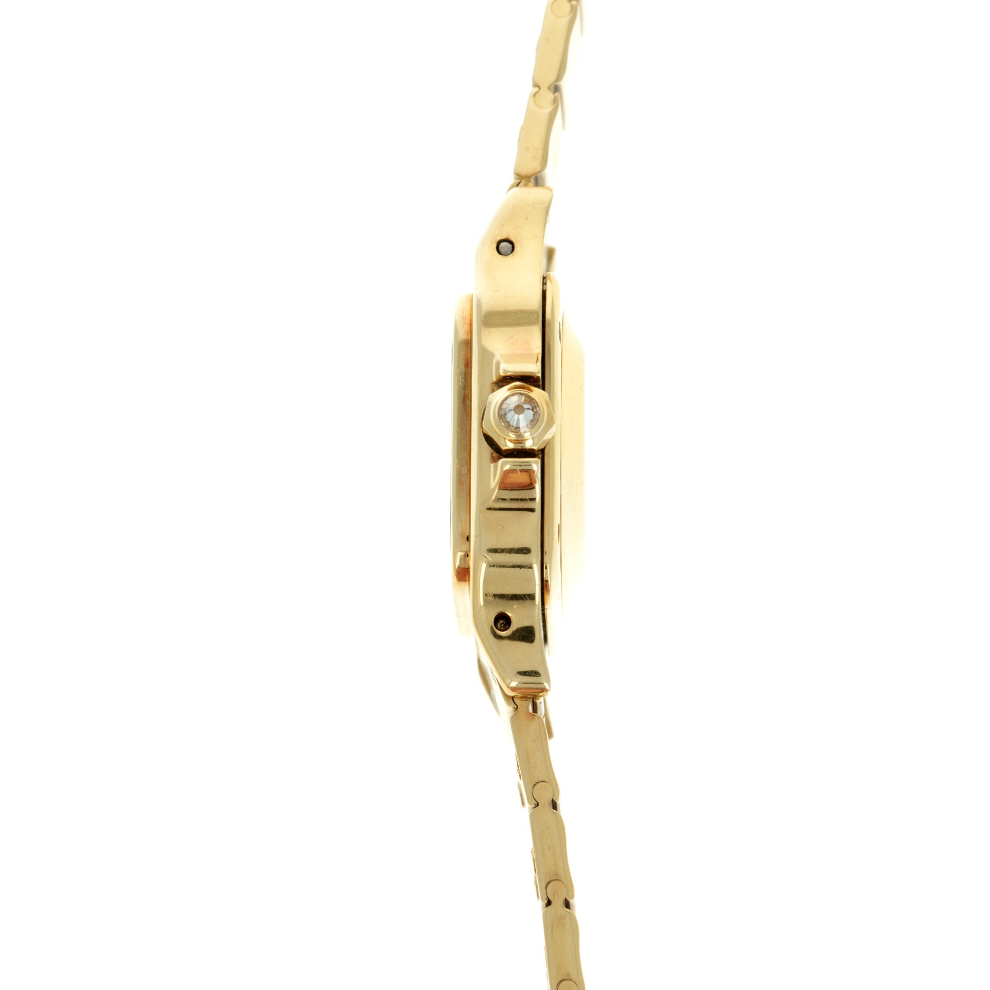 Cartier - Cartier Yellow Gold Santos Diamond Watch - The Keystone Watches