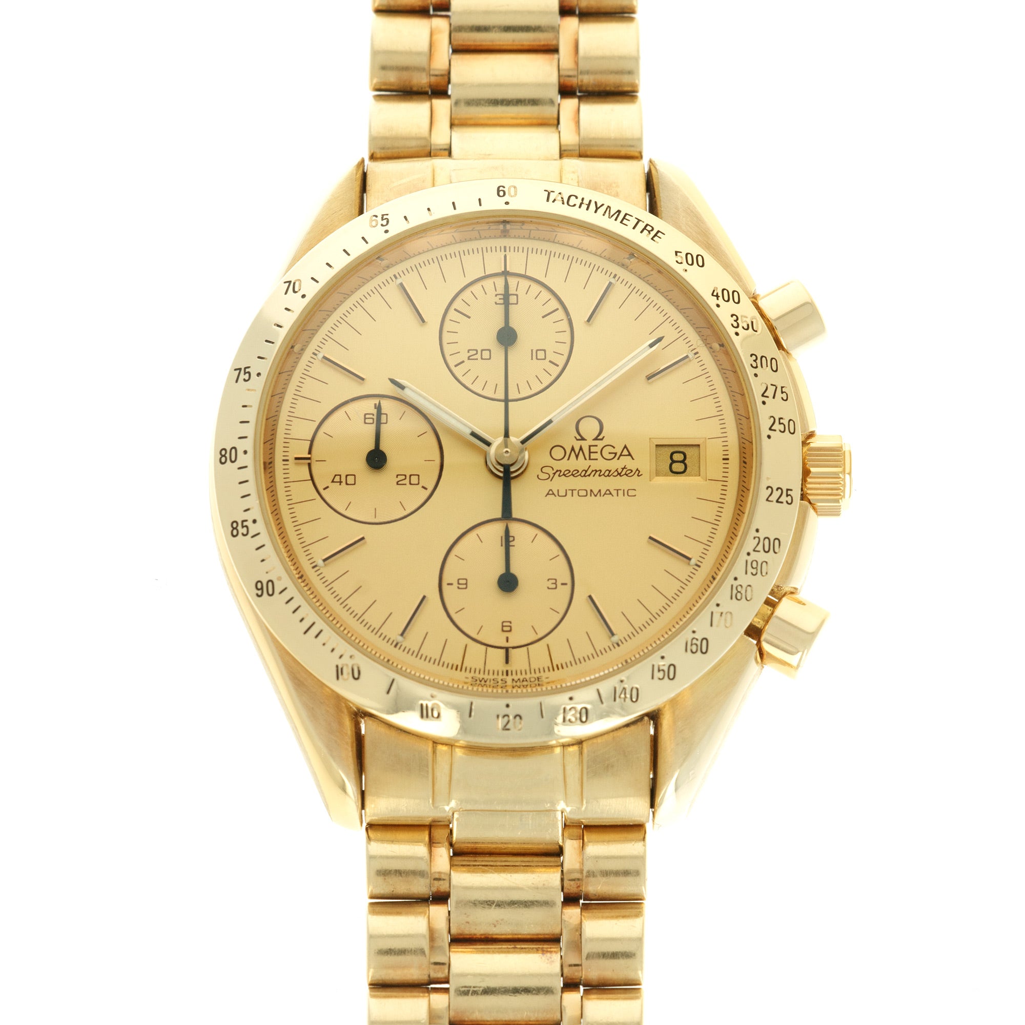 Omega - Omega Speedmaster Yellow Gold Chronograph - The Keystone Watches