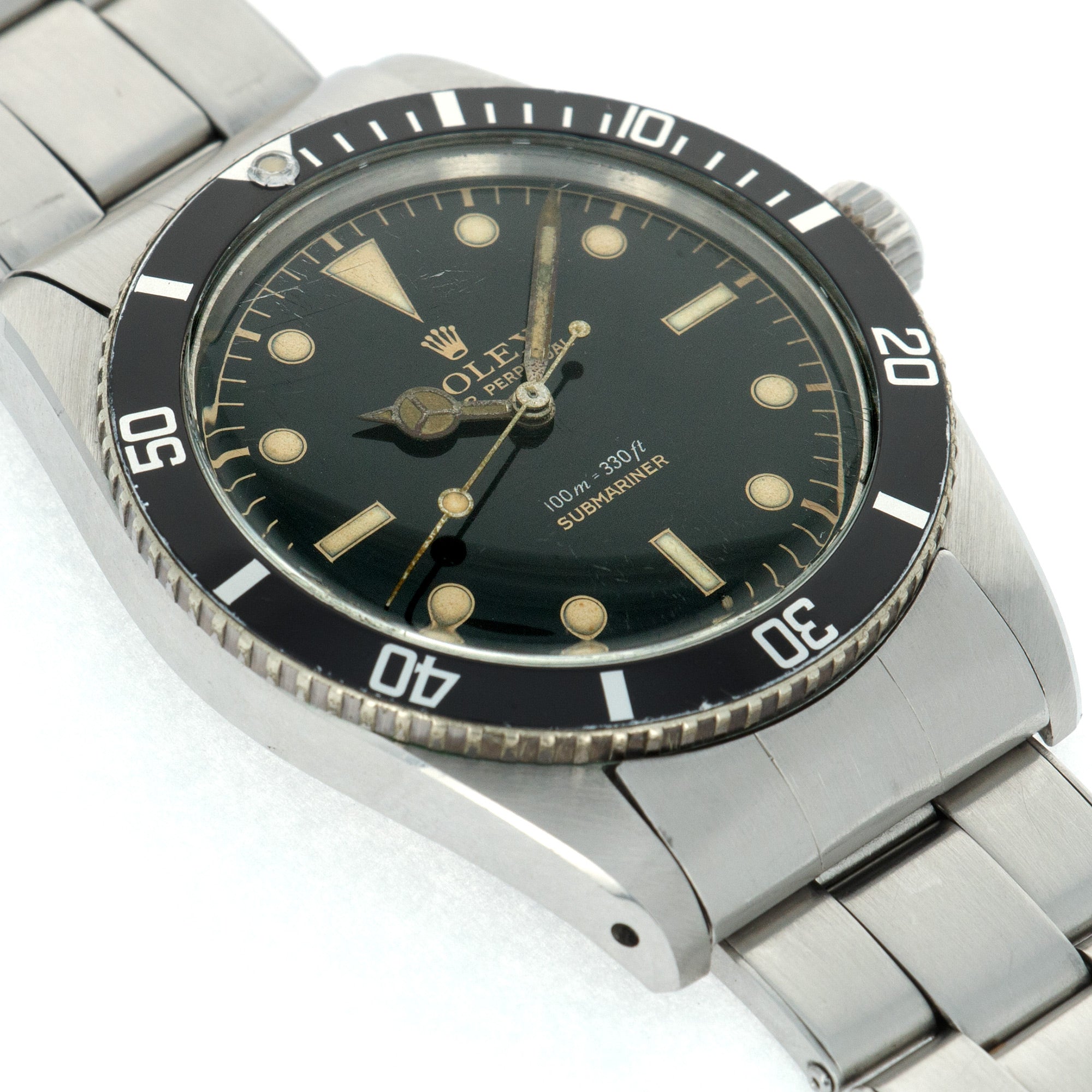 Rolex No Crown Guards Submariner Watch Ref. 5508 with Original Exclamation Point Dial