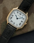 Cartier - Cartier Yellow & White Gold Cushion Trianon Strap Watch - The Keystone Watches