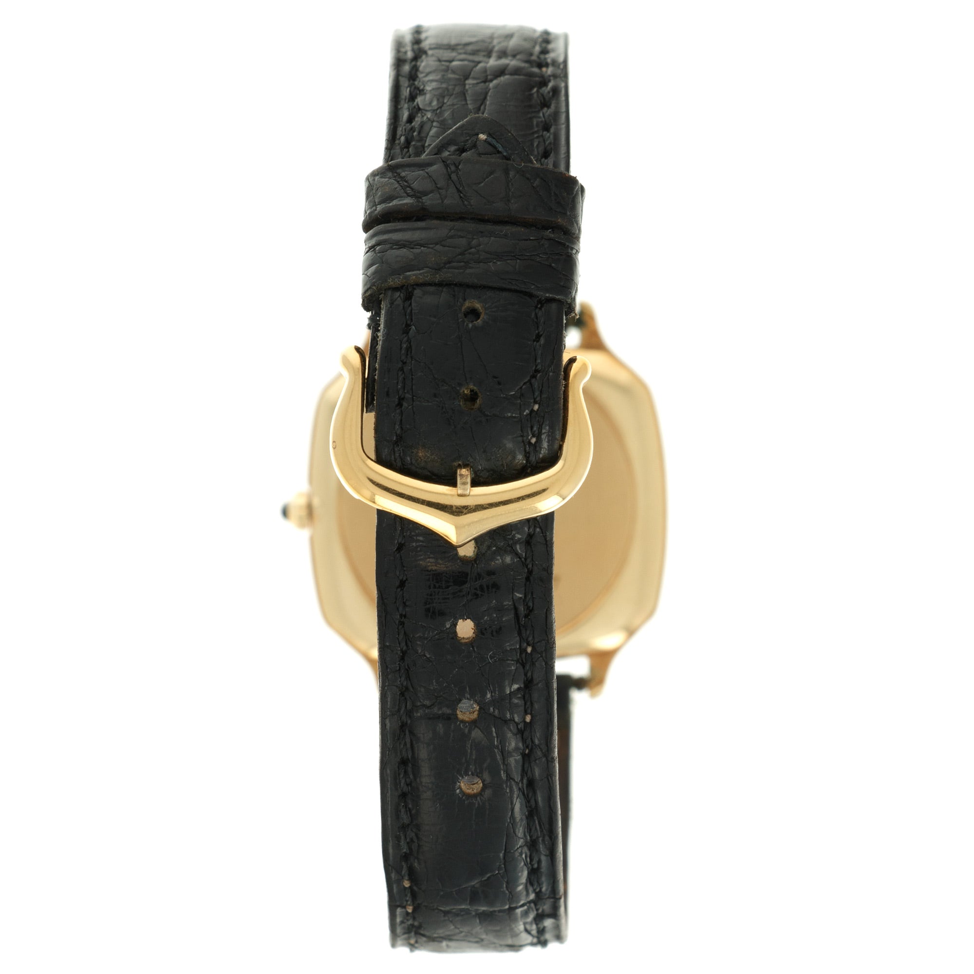 Cartier - Cartier Yellow &amp; White Gold Cushion Trianon Strap Watch - The Keystone Watches