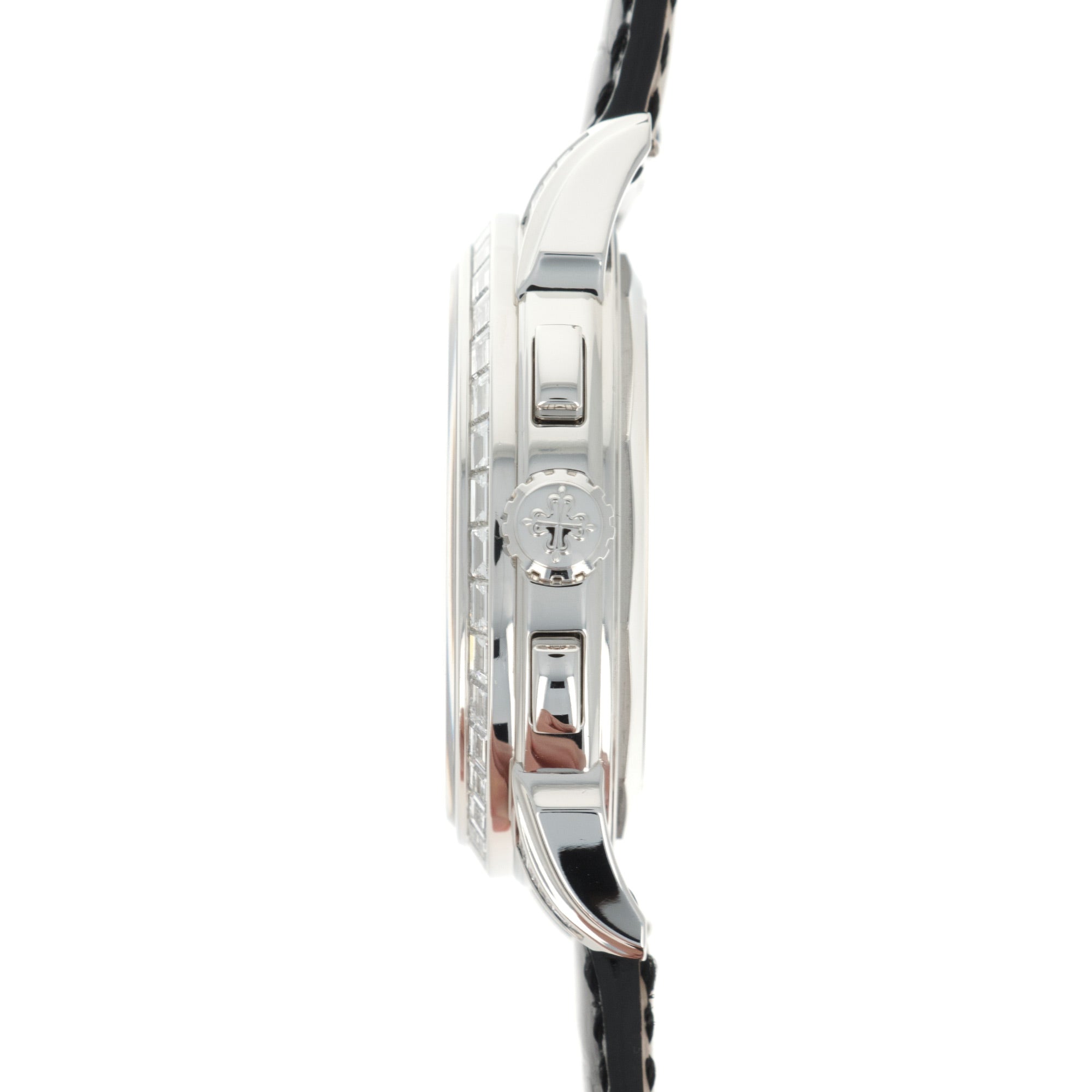 Patek Philippe - Patek Philippe Platinum Perpetual Calendar Chrono Baguette Diamond Watch Ref. 5271 - The Keystone Watches