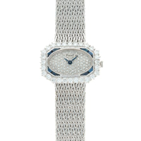 Piaget White Gold Diamond Sapphire Watch, 1970s