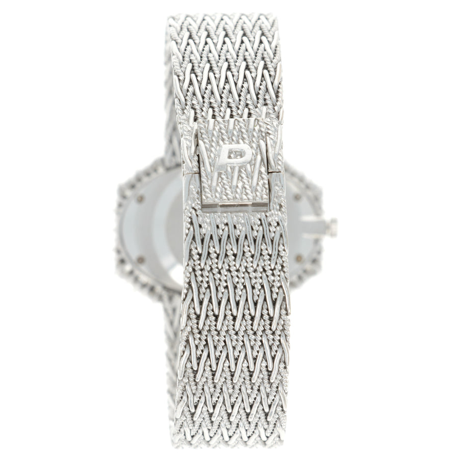 Piaget White Gold Diamond Sapphire Watch, 1970s