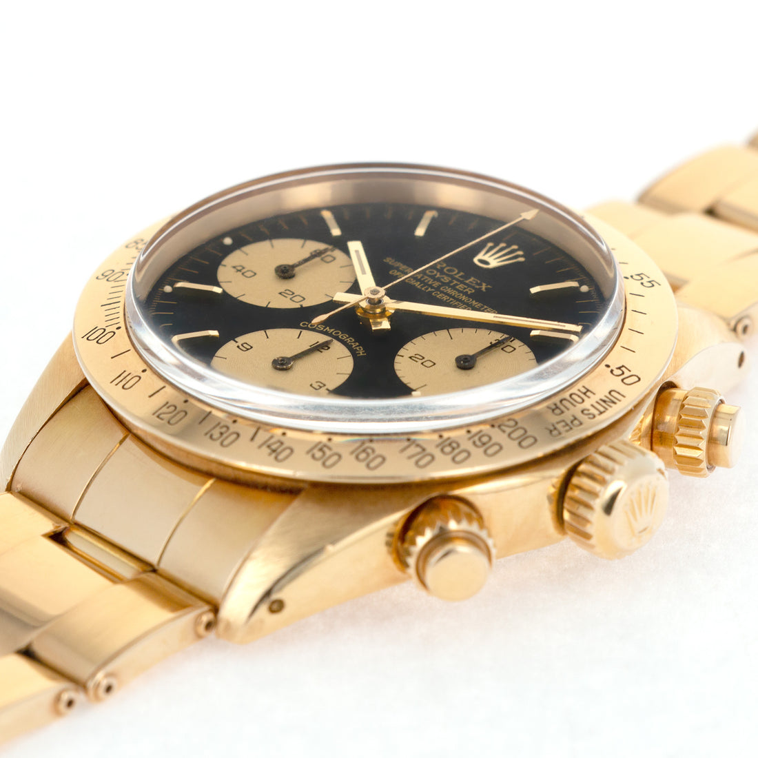 Rolex Yellow Gold Cosmograph Daytona Watch Ref. 6265, with Original Box and Papers