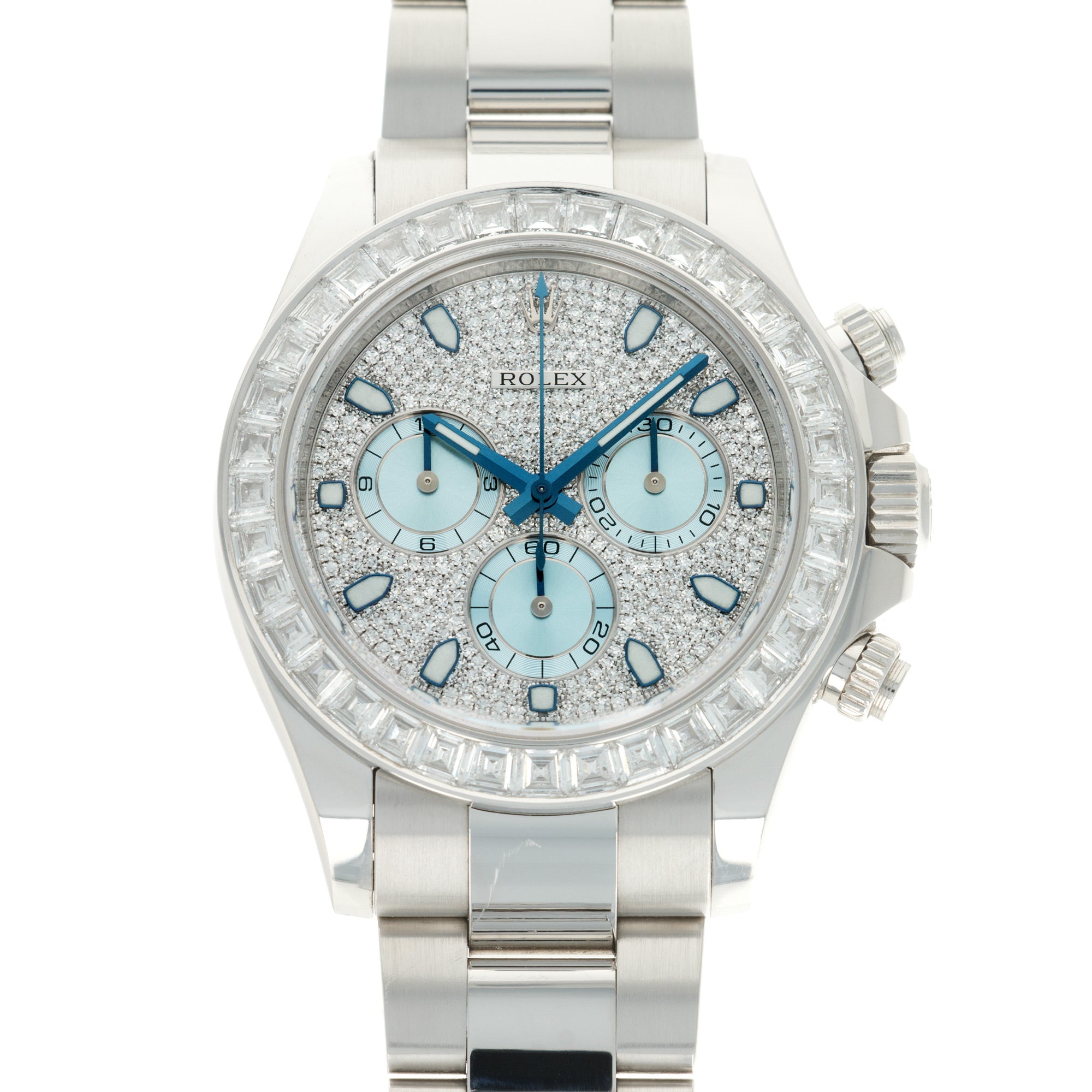 Rolex - Rolex Platinum Cosmograph Daytona Baguette Diamond Watch Ref. 116576 - The Keystone Watches