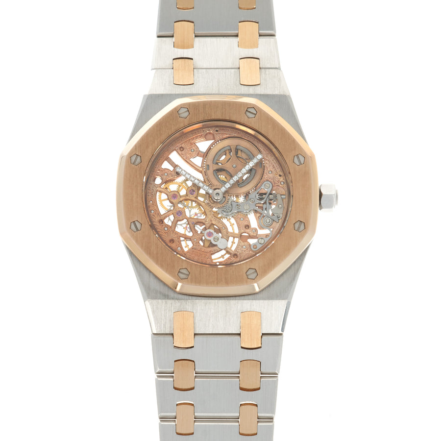 Audemars Piguet Platinum & Rose Gold Royal Oak Skeleton Watch