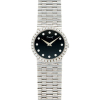 Piaget White gold Onyx & Diamond Watch, 1970s