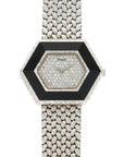 Piaget - Piaget White Gold Onyx & Diamond Watch, 1970s - The Keystone Watches