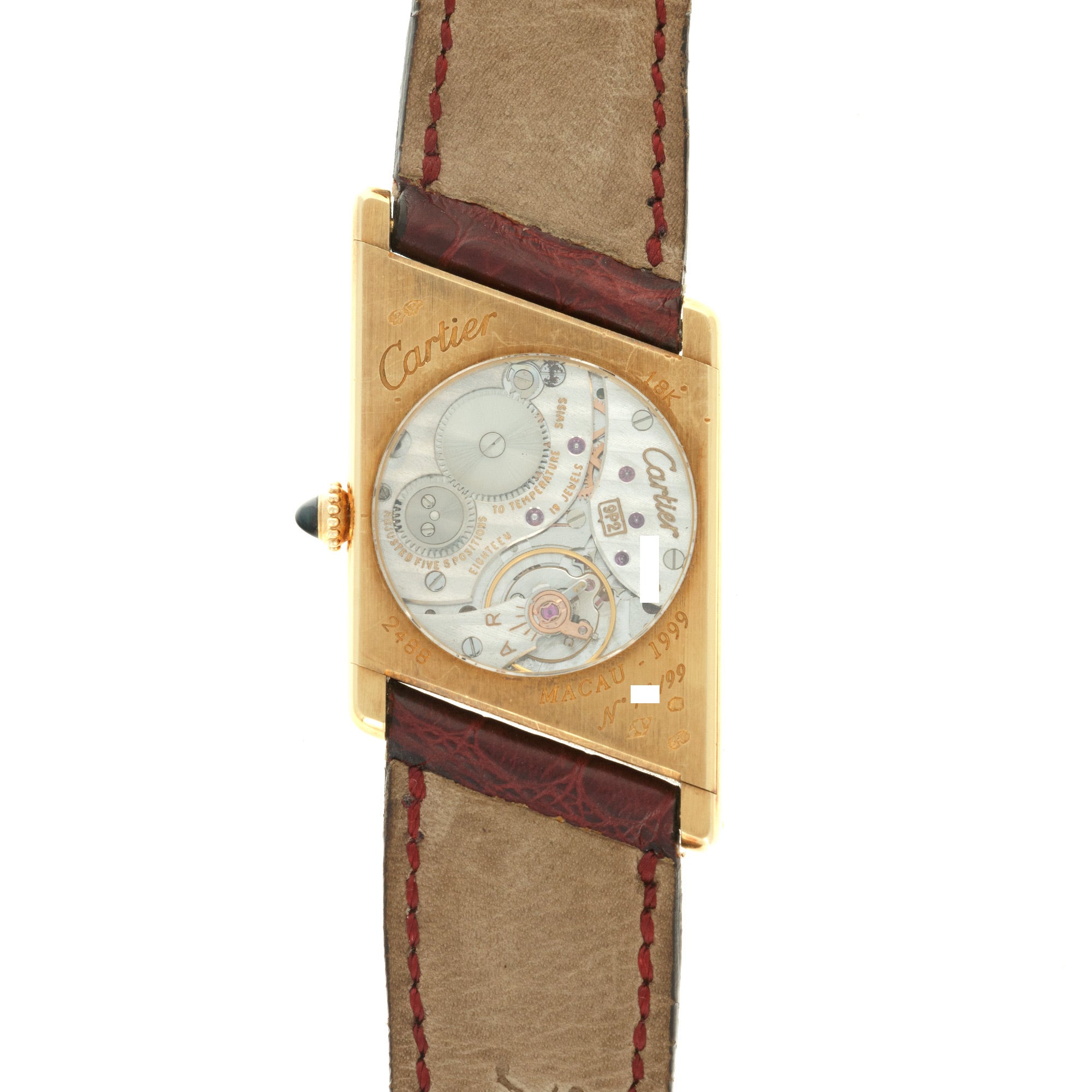 Cartier - Cartier Yellow Gold Tank Asymmetrical Watch, Ref. 2488 - The Keystone Watches