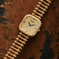 Piaget Yellow Gold Diamond Watch, 1980s