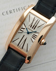 Cartier Rose Gold Tank Americaine Watch with Original Box and Papers