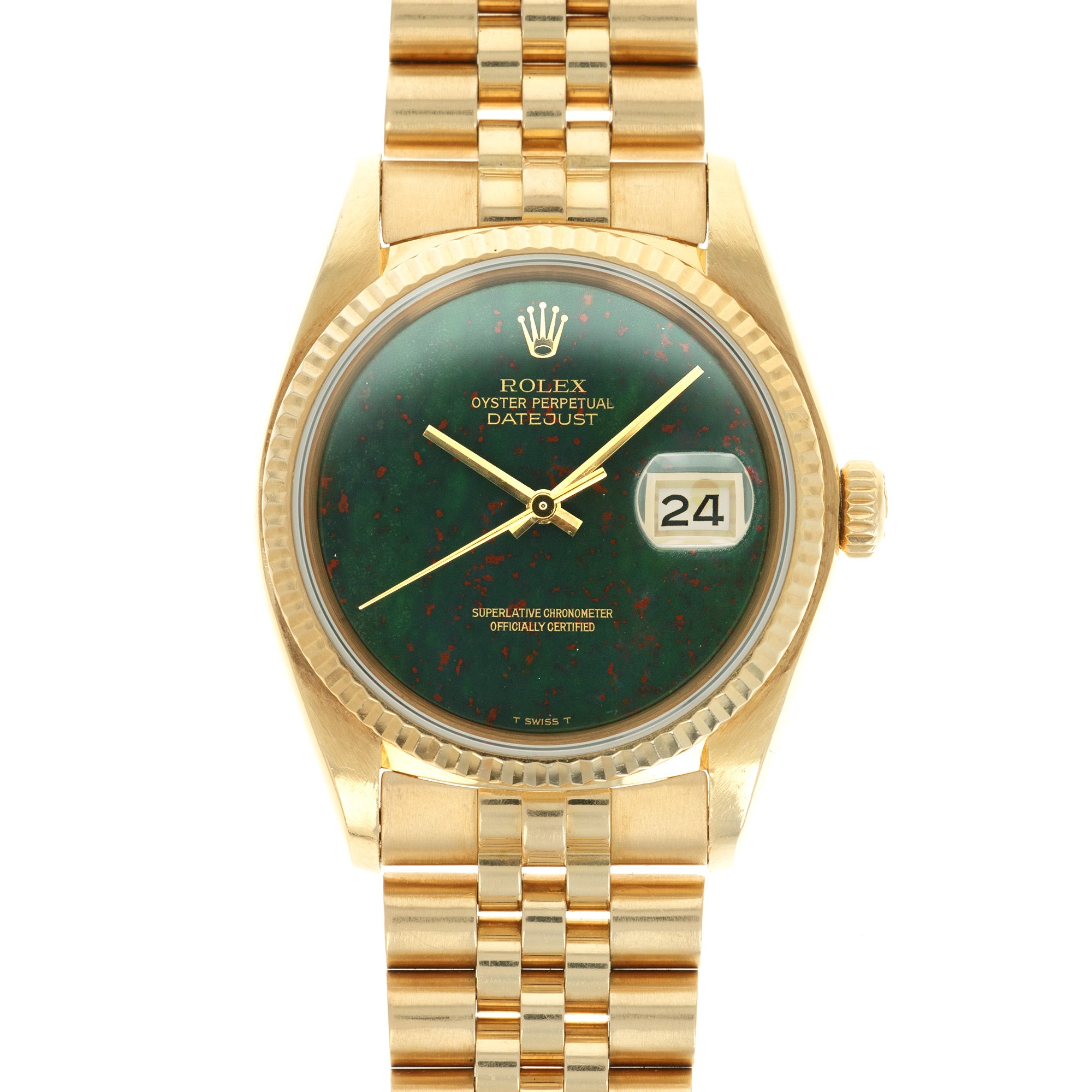 Rolex - Rolex Yellow Gold Datejust Bloodstone Ref. 16018 - The Keystone Watches