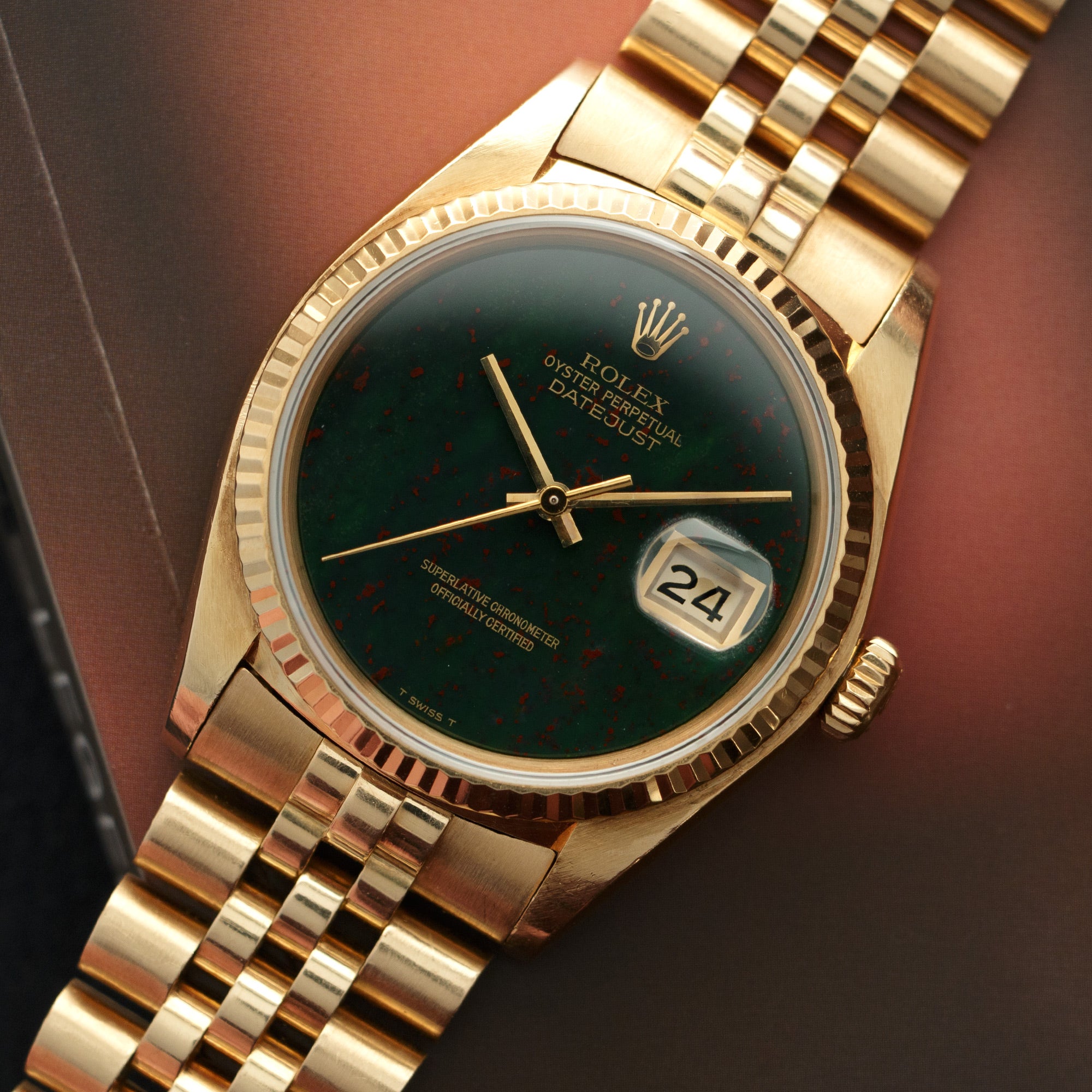 Rolex - Rolex Yellow Gold Datejust Bloodstone Ref. 16018 - The Keystone Watches