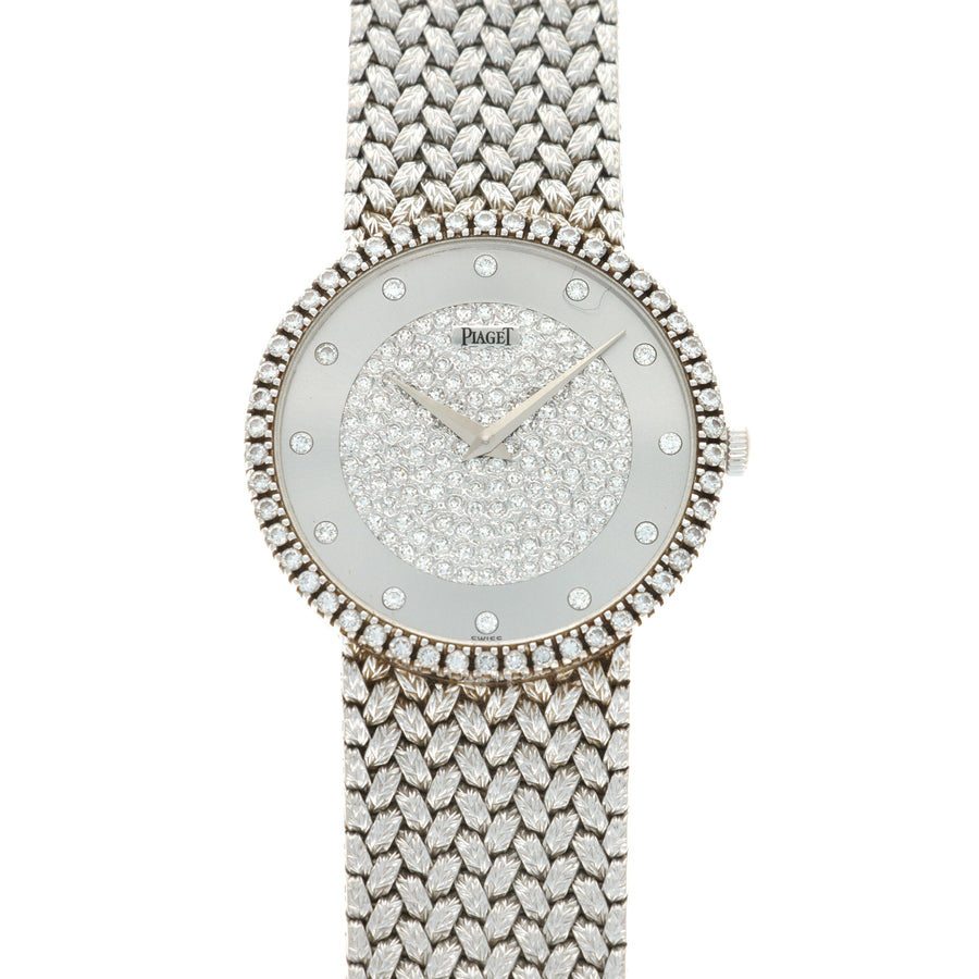 Piaget White Gold Diamond Watch, 1980s