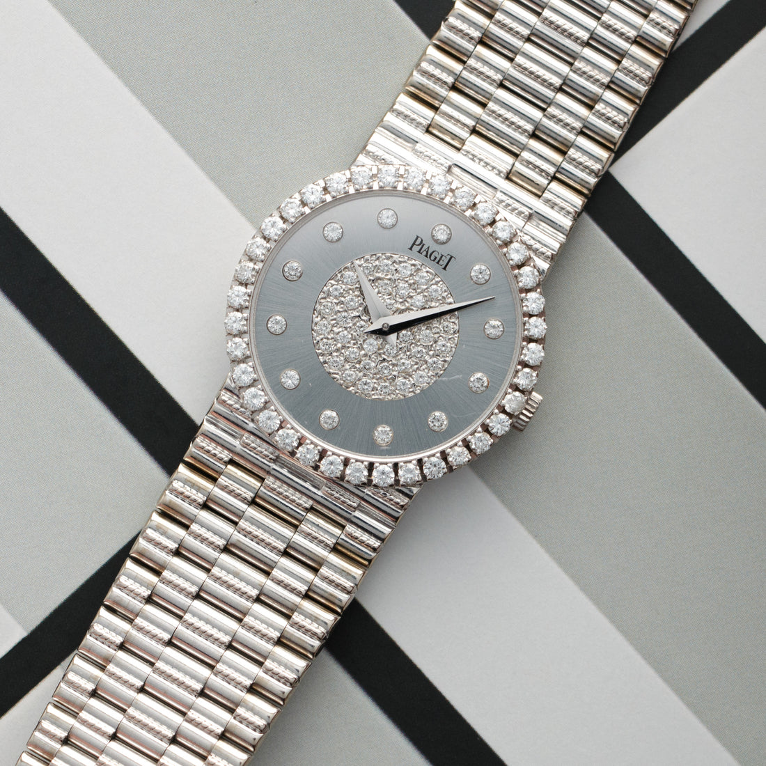 Piaget White Gold Diamond Watch, 1970s