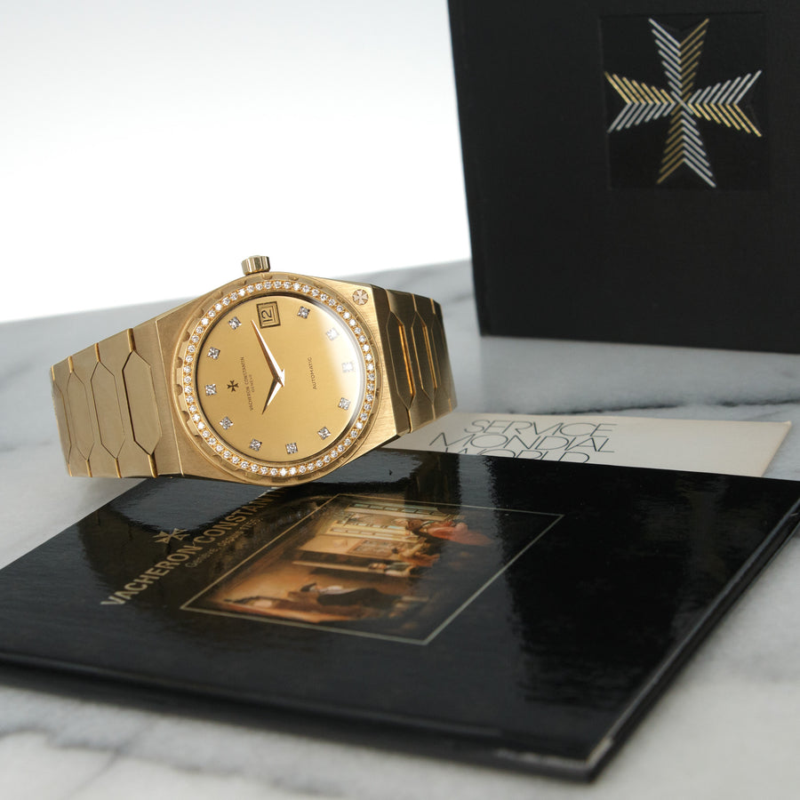 Vacheron Constantin Yellow Gold Jumbo 222 Diamond Watch Ref. 44518