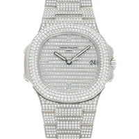 Patek Philippe White Gold Nautilus Diamond Watch Ref. 5719