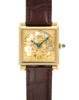 Cartier Yellow Gold Carree Obus Skeleton Watch, Limited to 100