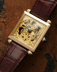 Cartier Yellow Gold Carree Obus Skeleton Watch, Limited to 100