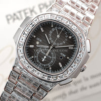 Patek Philippe White Gold Nautilus Baguette Diamond Watch Ref. 5990, Special Edition