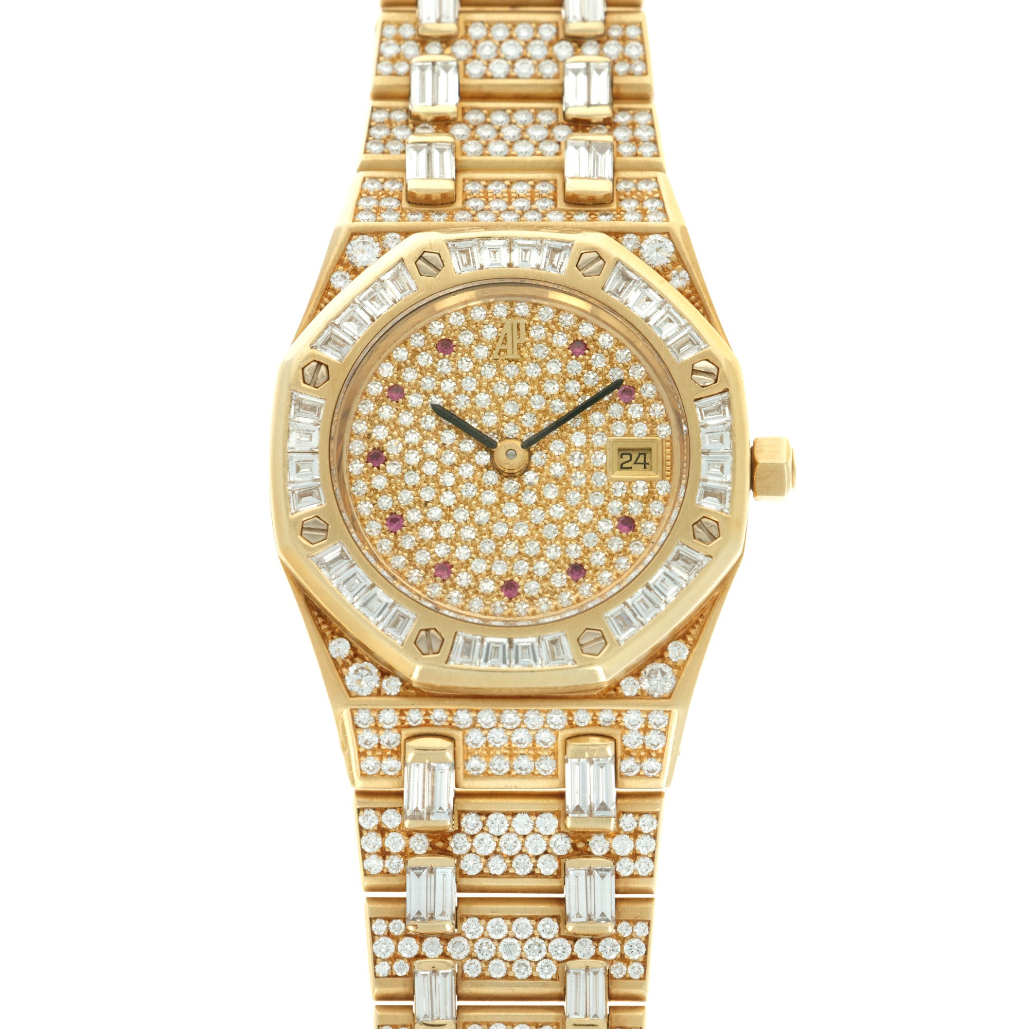 Audemars Piguet - Audemars Piguet Yellow Gold Royal Oak Diamond Watch - The Keystone Watches