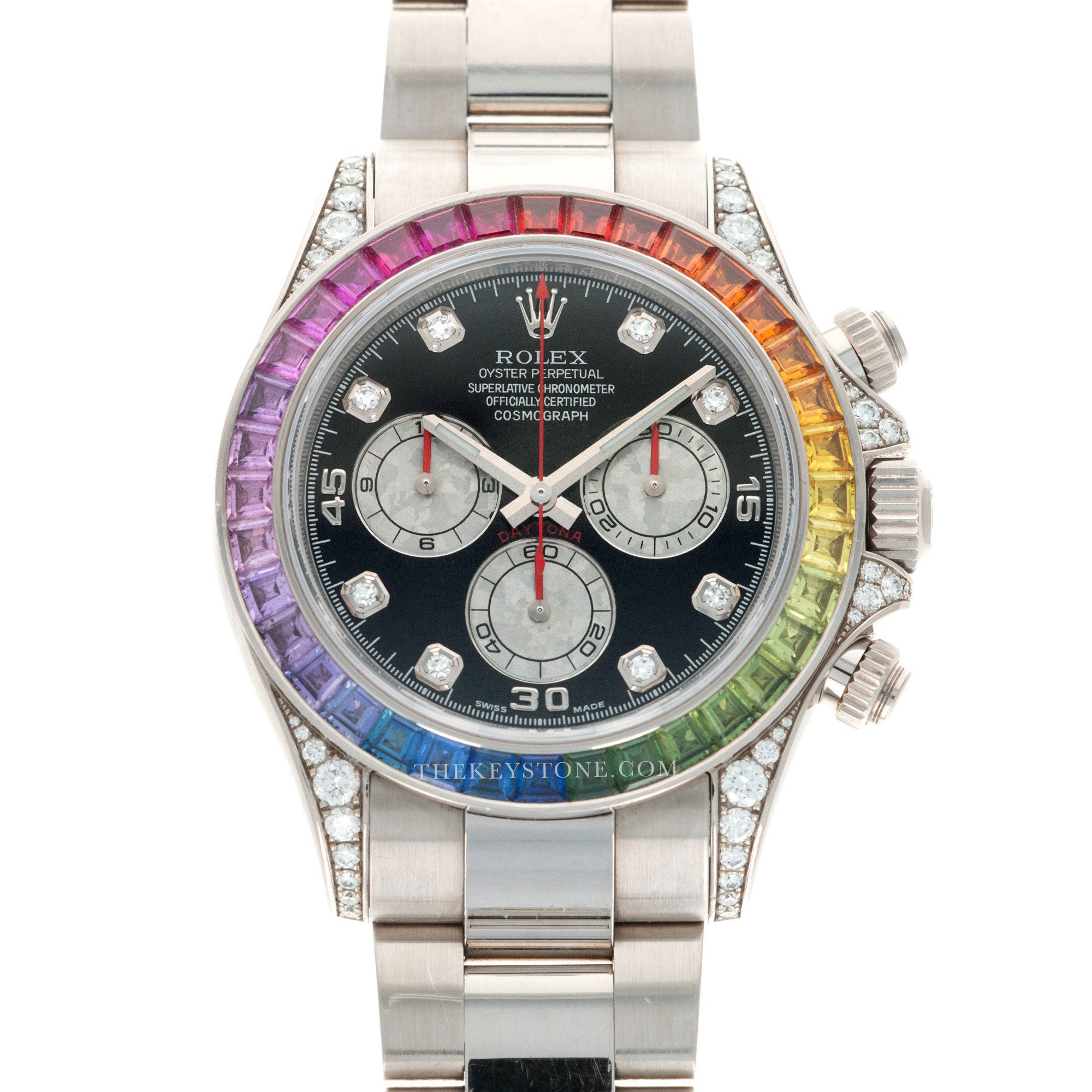Rolex - Rolex White Gold Cosmograph Rainbow Daytona Watch Ref. 116599 - The Keystone Watches
