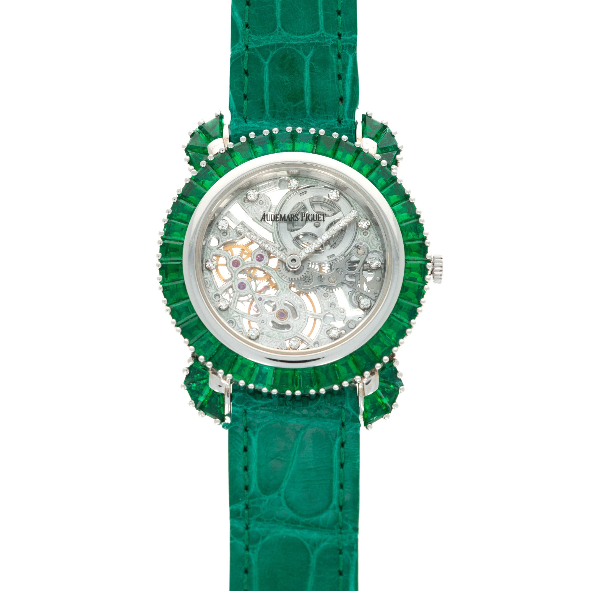 Audemars Piguet - Audemars Piguet Skeletonized Emerald Diamond Watch, Piece Unique - The Keystone Watches