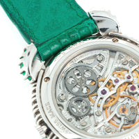 Audemars Piguet Skeletonized Emerald Diamond Watch, Piece Unique